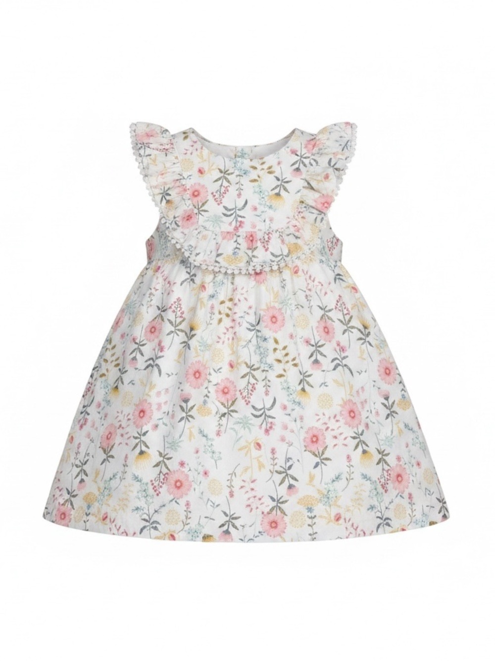 🌸 Tommy Bahama Floral Girls Dress | Pink & Yellow | Ruffle Spring Easter Dress